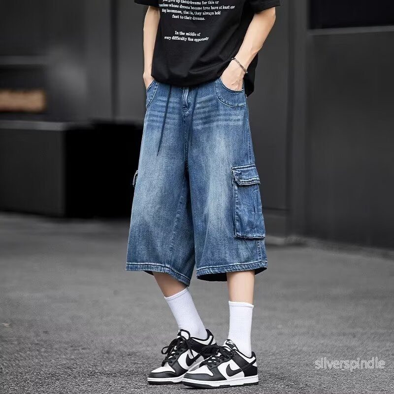 Oliver | Loose Fit Capribyxor med Flera Fickor