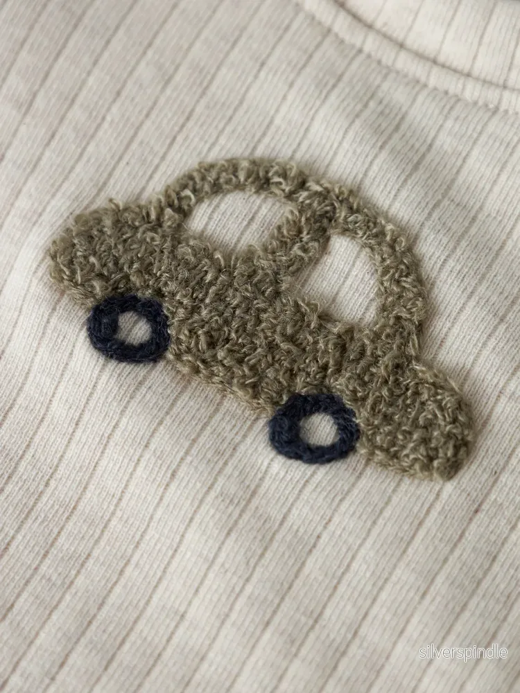 Olander Ribbad Babybody Med Bil - Bild 2