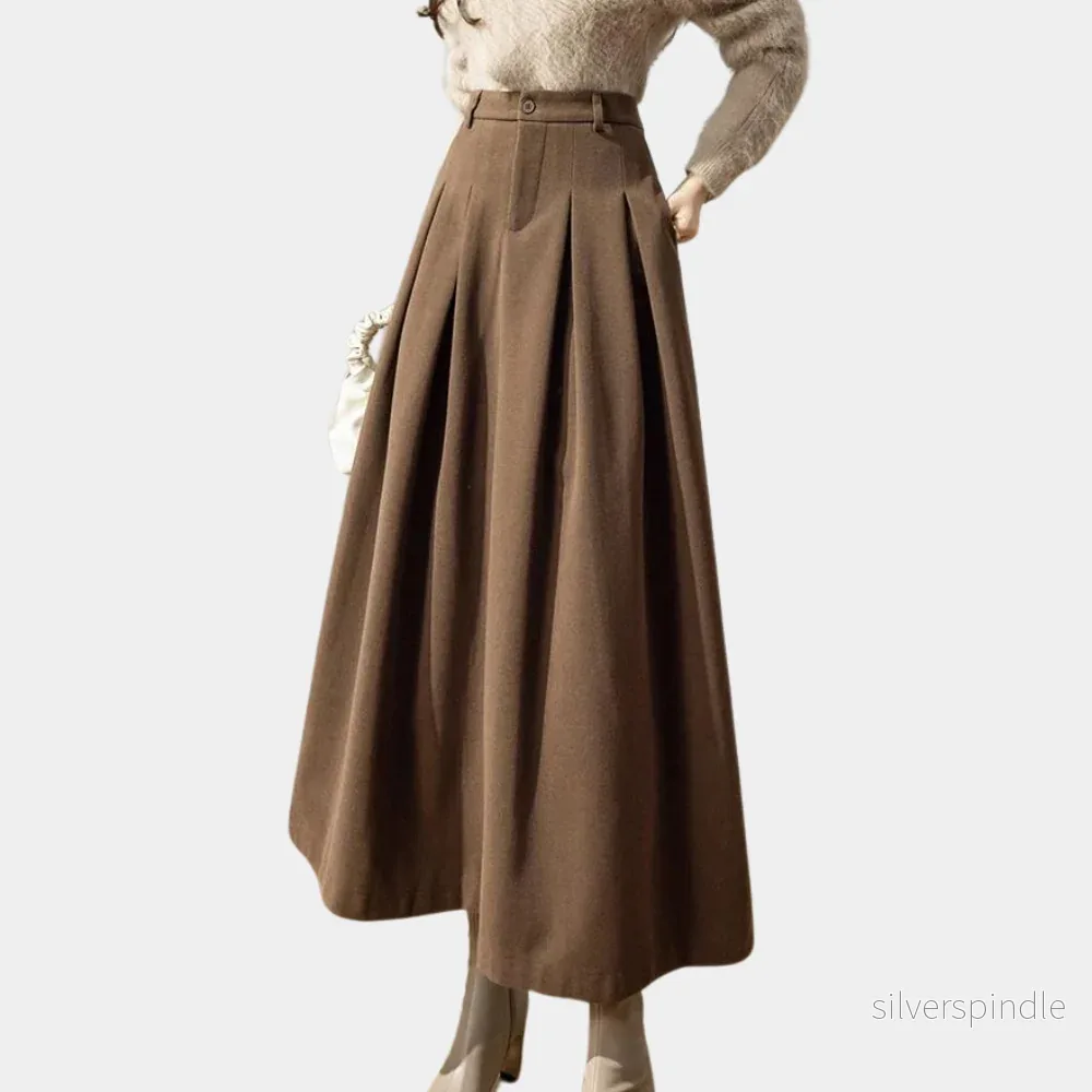 Elegant Plisserad Midikjol för Kvinnor med Hög Midja | Tidlös Stil för Chic Look Elegant Plisserad Midikjol för Kvinnor med Hög Midja | Tidlös Stil för Chic Look