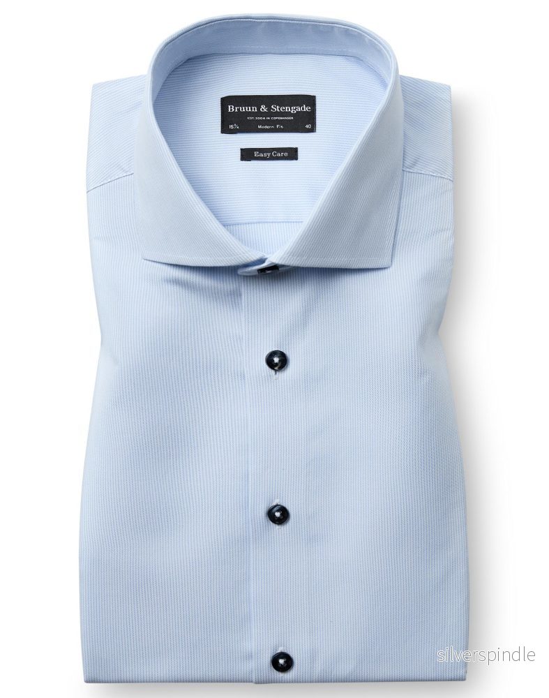 BS Hukacz Modern Fit Skjorta - Light Blue/White
