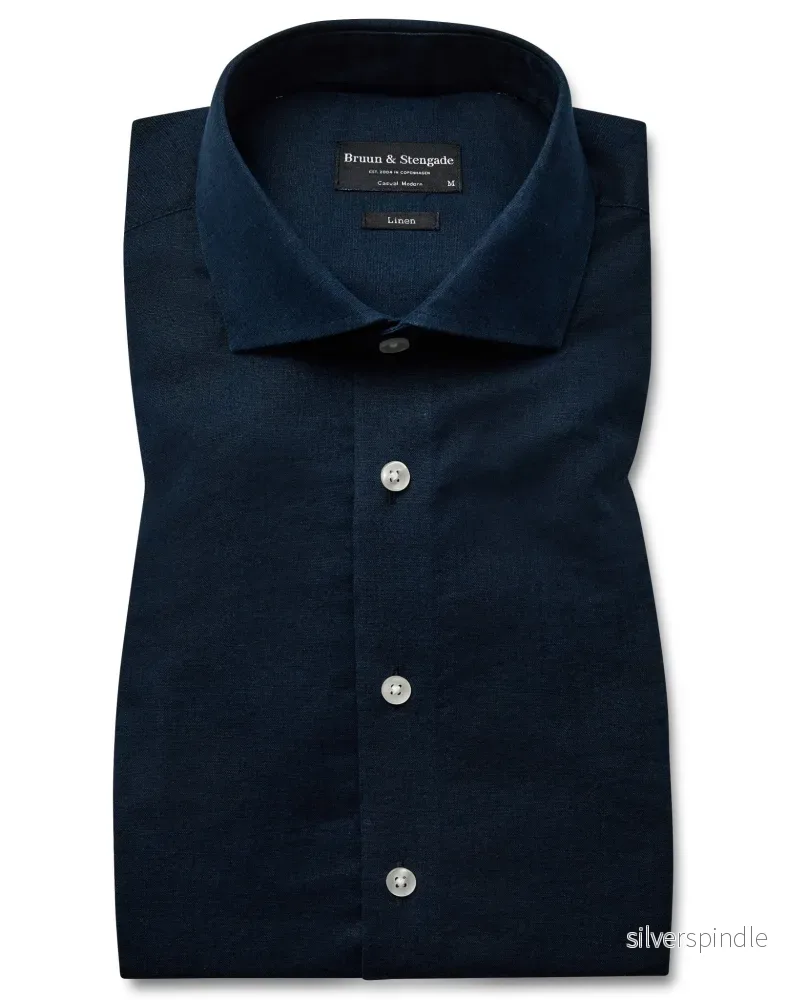 BS Butkus Casual Modern Fit Skjorta – Navy BS Butkus Casual Modern Fit Skjorta – Navy