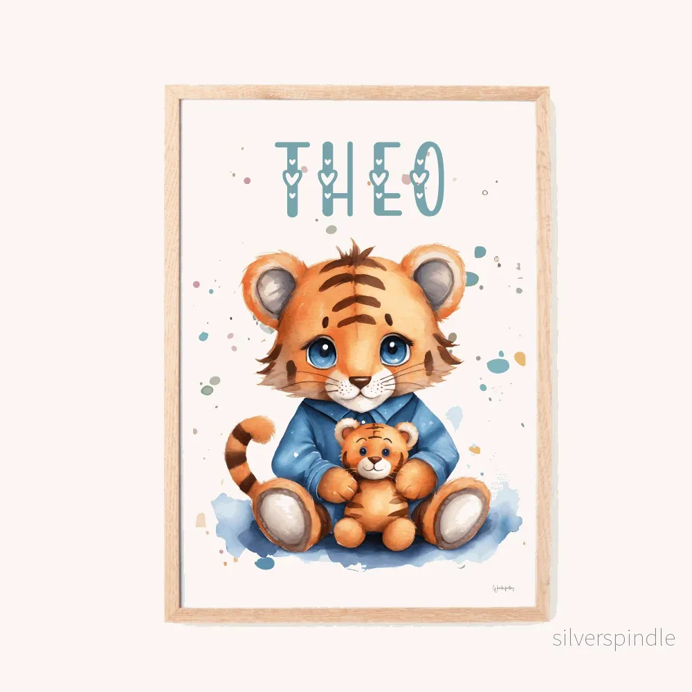 Poster med namn - Tiger