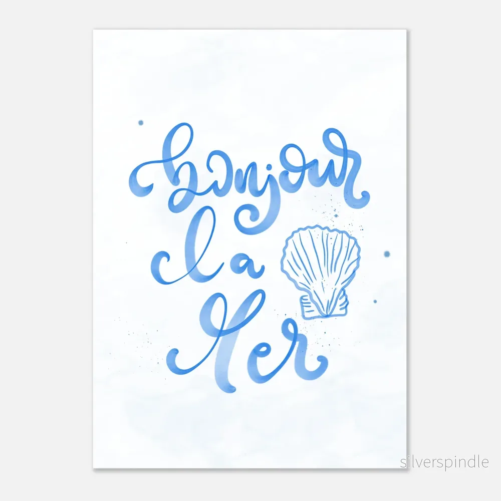 Bonjour la Mer – Akvarellposter med Medelhavskänsla - Bild 2