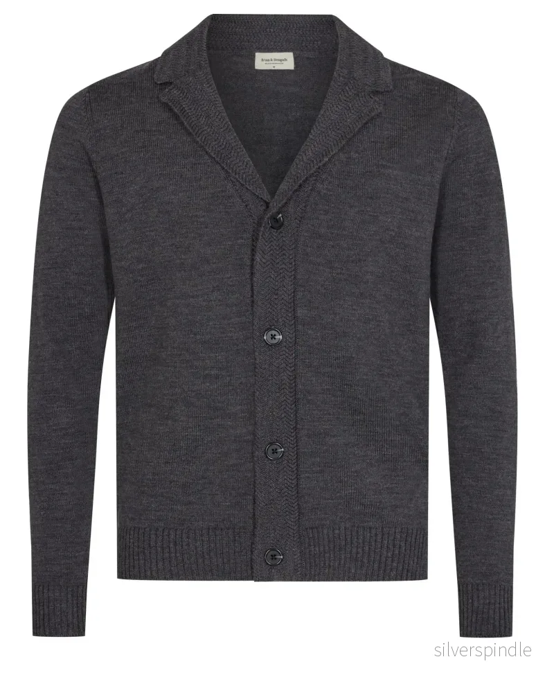 BS Isner Regular Fit Stickad Tröja - Grey