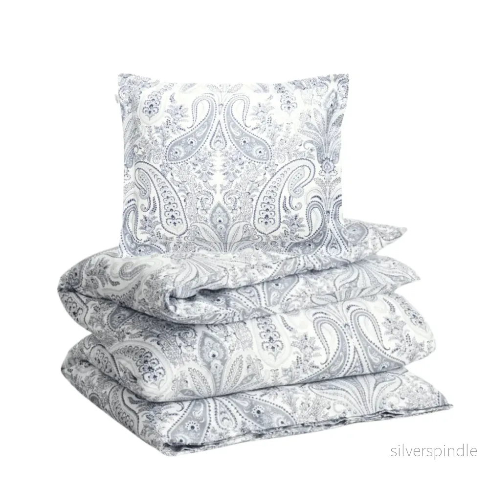 GANT Key West Paisley Påslakanset - Heather Grey