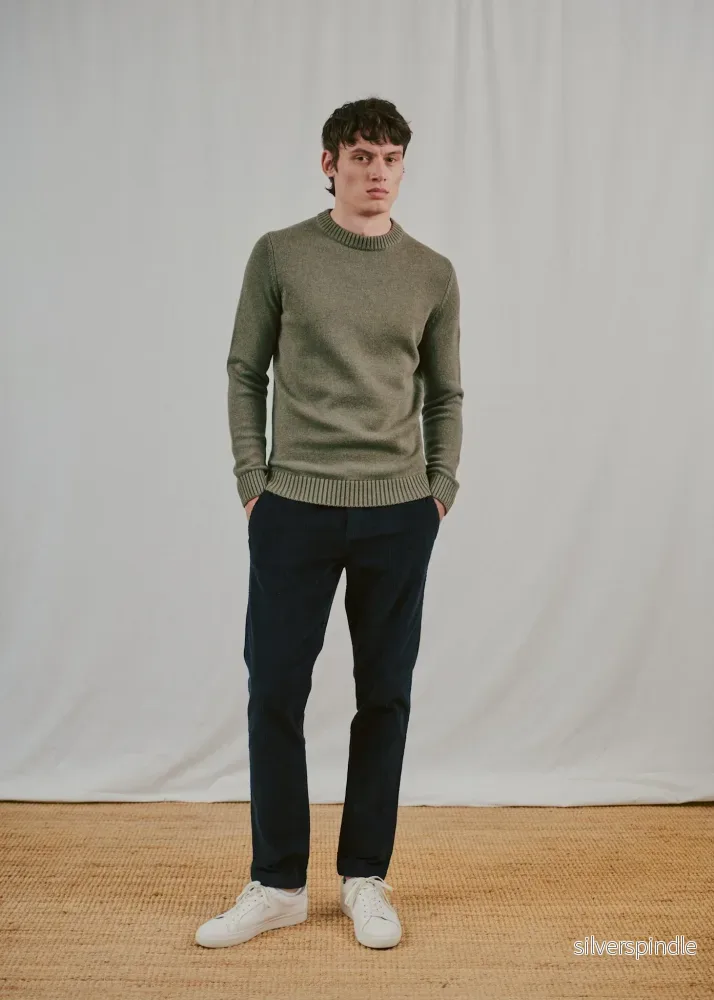 BS Rapa Regular Fit Stickat - Olive