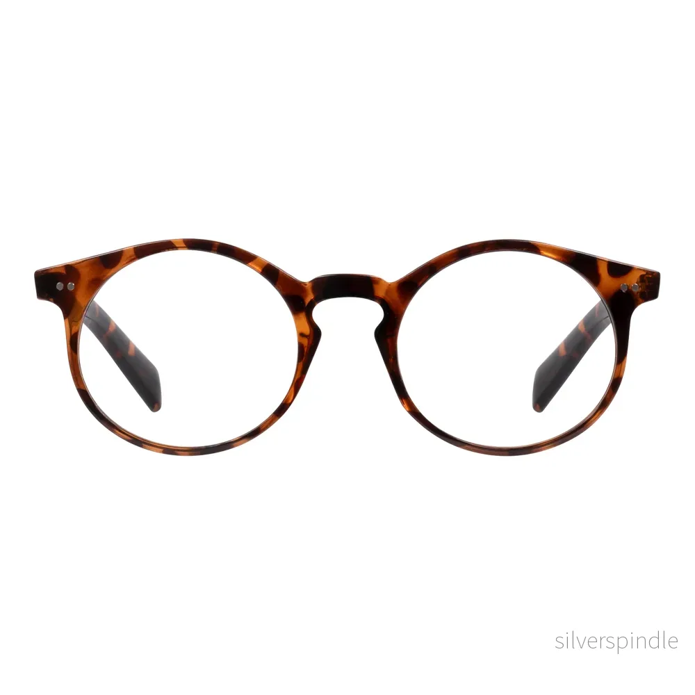 HANS turtle brown botton milky Reading Glasses