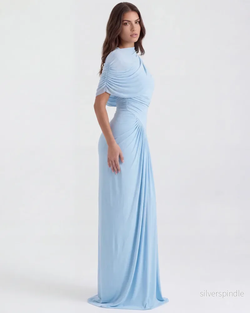 Sophie | Elegant Maxi Klänning i Babyblå - Bild 3