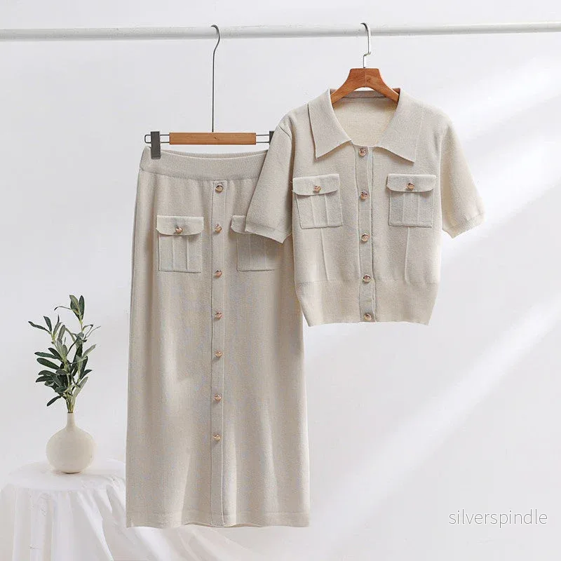 Sophie | Elegant Kortärmad Polo Set Med Kjol - Bild 3