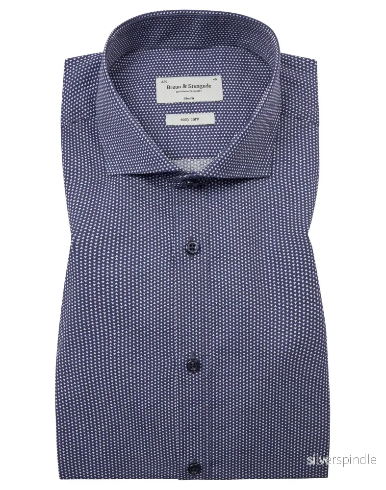 BS Edison Slim Fit Skjorta – Marinblå BS Edison Slim Fit Skjorta – Marinblå