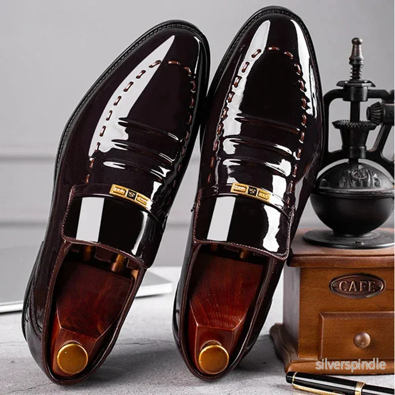 Elegant Loafers Män | Högblank Slip-On Design med Bekväm Passform | Perfekta för Formella Tillfällen - Bild 2