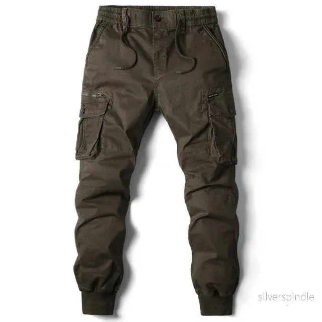 Urban Style | Cargo Joggingbyxor för Män med Elastiska Muddar | Praktiska Fickor för Vardagsbruk - Bild 3