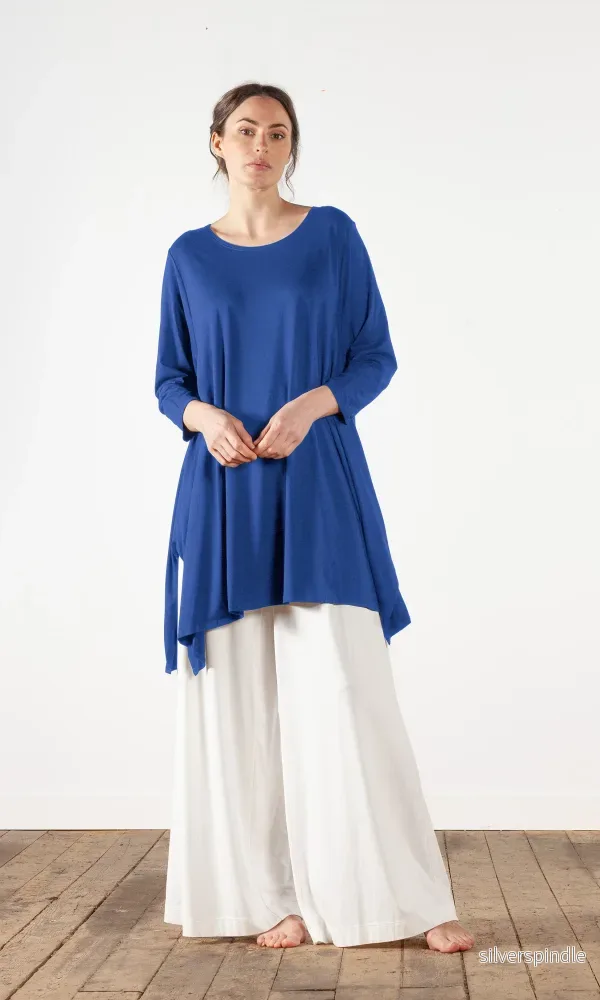 Viskostunika med 3/4 ärm, oversize Viskostunika med 3/4 ärm, oversize