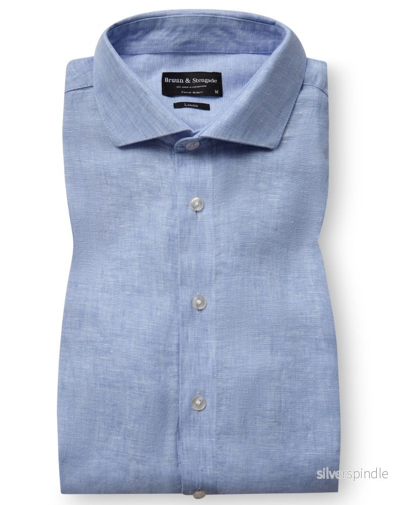 BS Brisbane Casual Modern Fit Skjorta - Light Blue