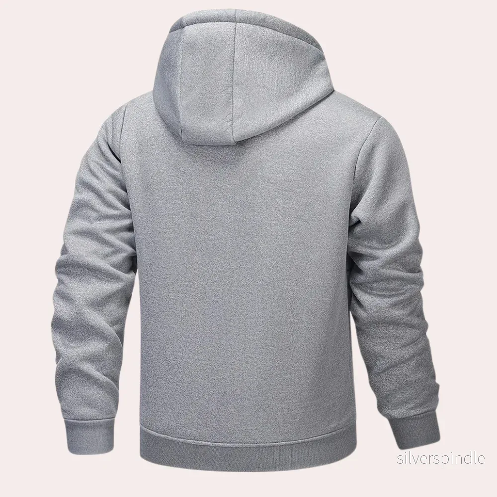 Isolerad Vinterjacka för Män med Fäst Huva och Flera Fickor | Perfekt för Kalla Utomhusaktiviteter - Bild 2