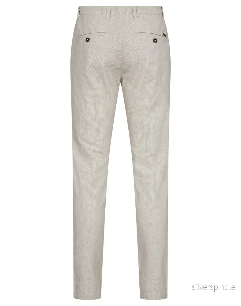 BS Sigvard Slim Fit Chinos - Beige/Vit - Bild 2