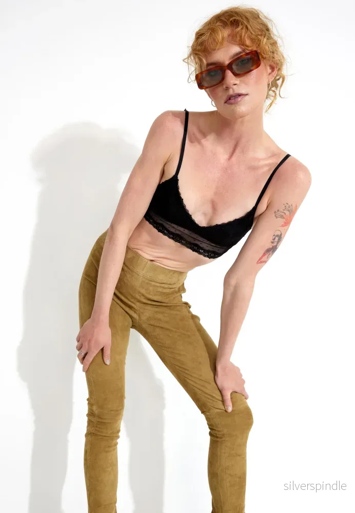 LEGGING SUEDE STRETCH - Army