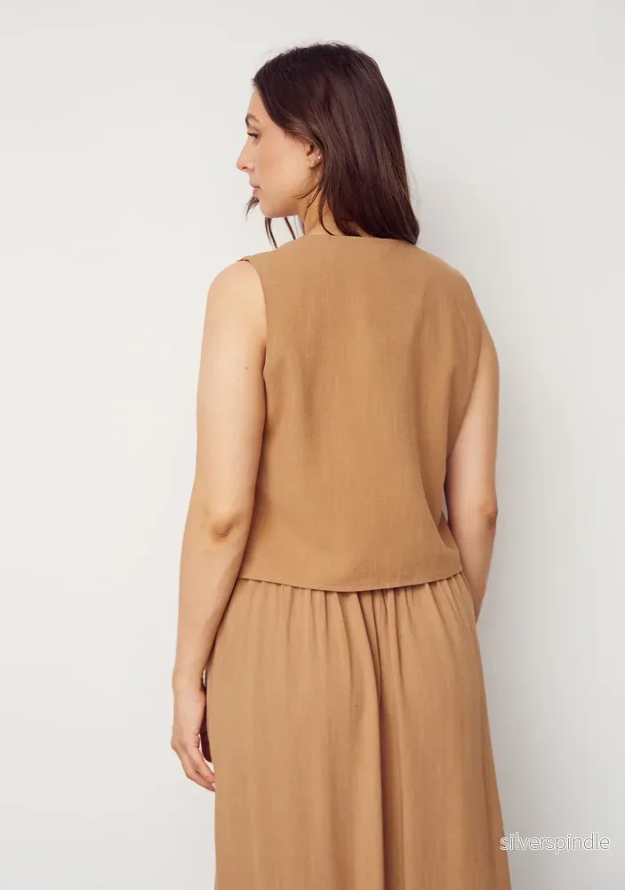 Pearl Waistcoat - Luxury Camel - Bild 3