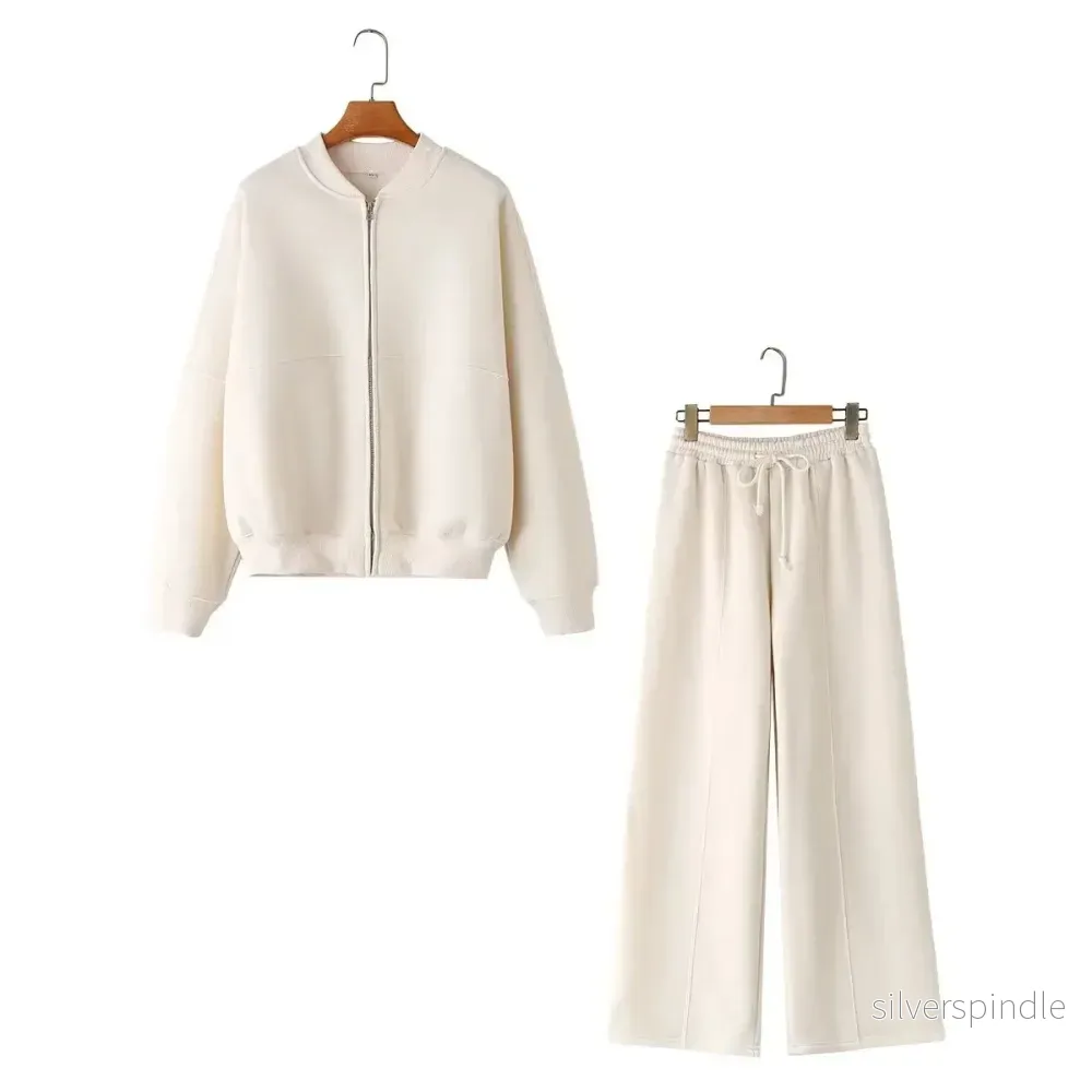 Sophie | Elegant Tvådelat Set med Hög Midja och Vida Ben - Bild 2