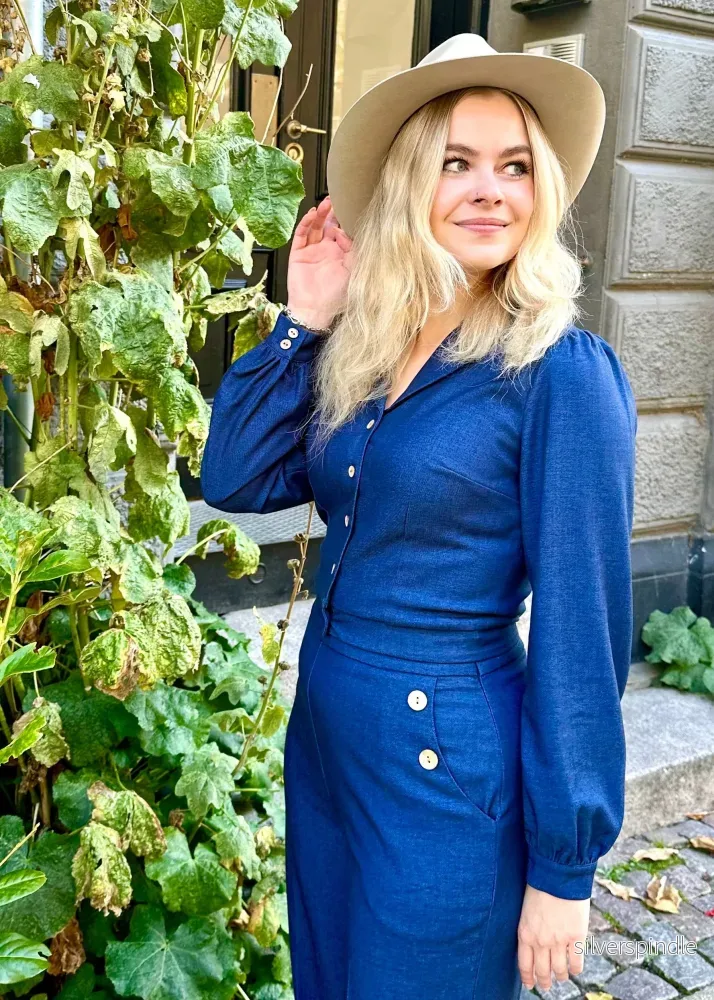 Daisy långärmad skjorta - denimlook - Bild 3