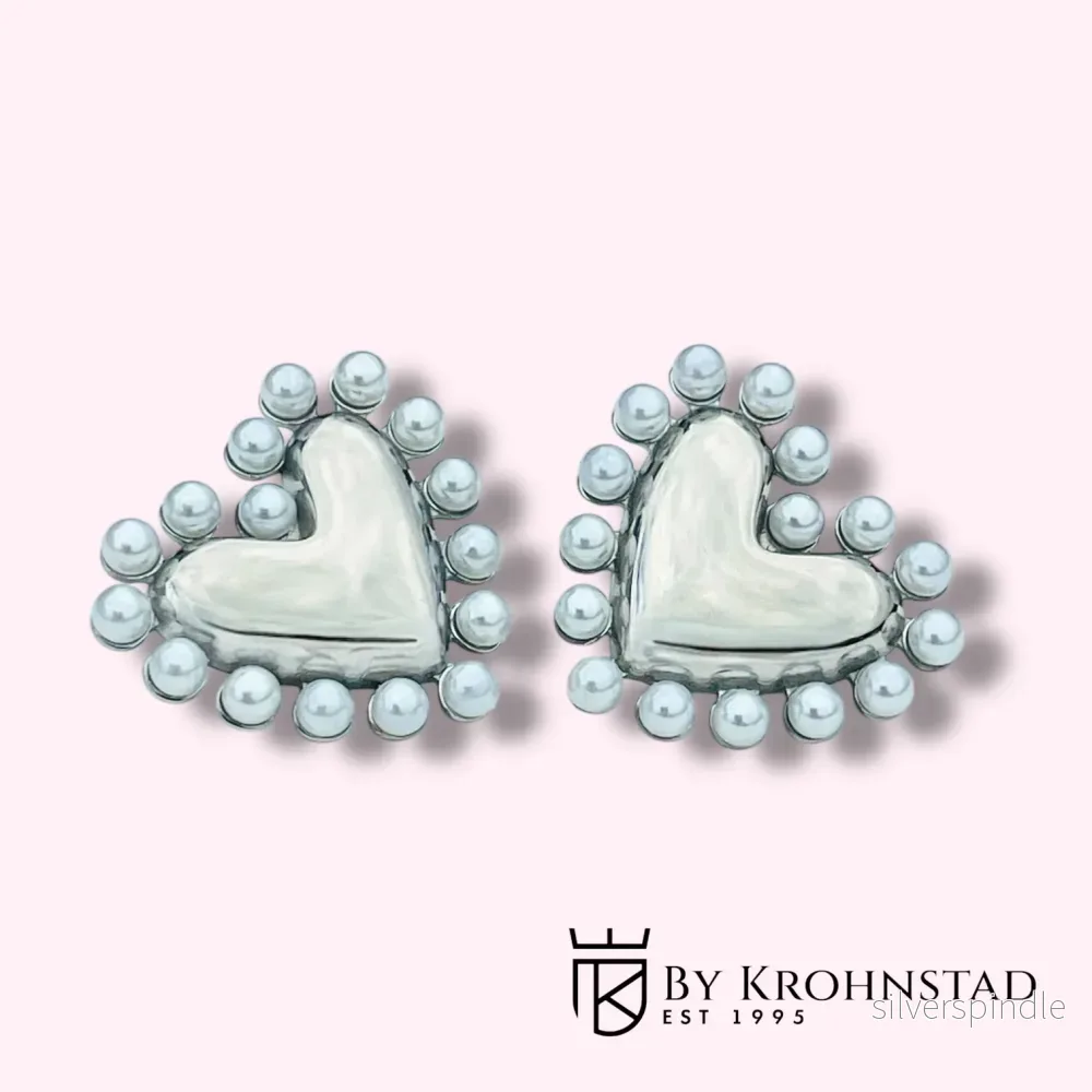 Pearly heart silver earings Pearly heart silver earings