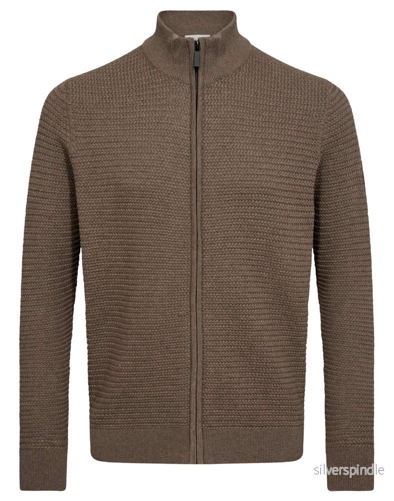 BS Waldis Regular Fit Stickat - Brown