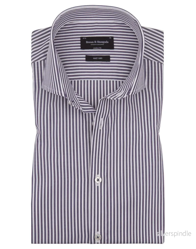 BS Paco Modern Fit Skjorta - Navy
