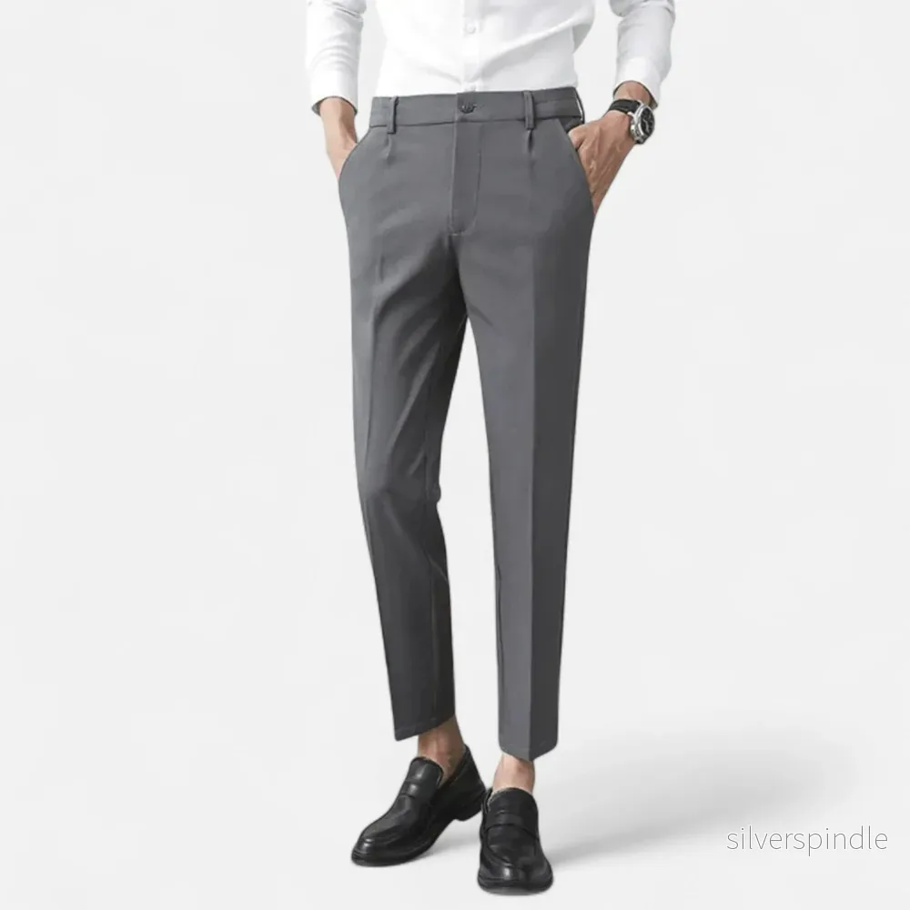Skräddarsydda Byxor | Slim Fit Smart Casual med Stretchdesign | Mångsidiga Byxor för Stil och Komfort Skräddarsydda Byxor | Slim Fit Smart Casual med Stretchdesign | Mångsidiga Byxor för Stil och Komfort