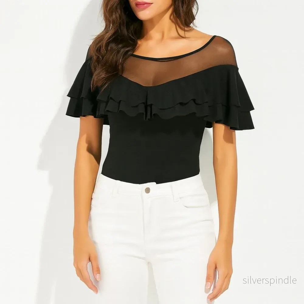 Emma | Elegant Långärmad Topp med Transparent Detalj Emma | Elegant Långärmad Topp med Transparent Detalj