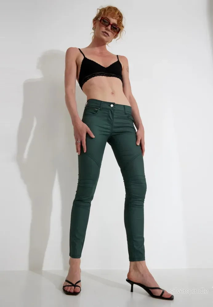 PANTALONE JEANS SPALMATO – Grön PANTALONE JEANS SPALMATO – Grön