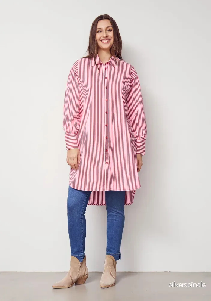 Sigga Striped Tunic - Fresh Red Stripes