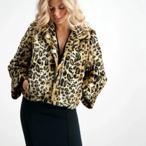 IBI FAUX FUR JACKET – Leopard IBI FAUX FUR JACKET – Leopard