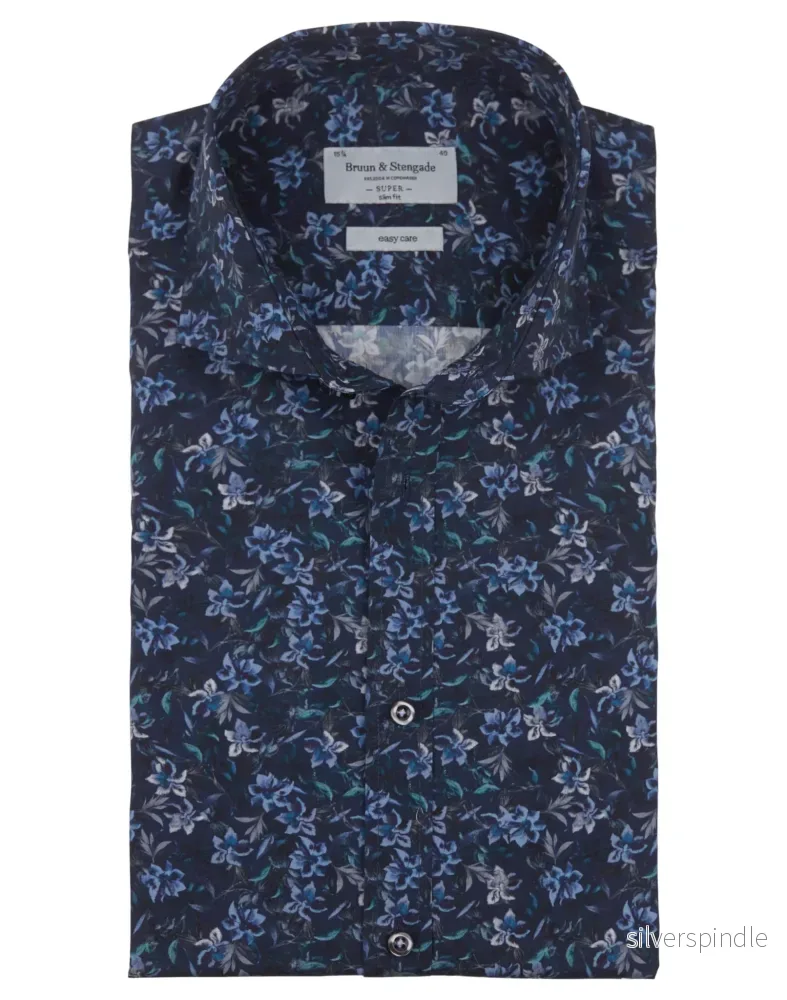 BS Hvam Super Slim Fit Skjorta – Navy