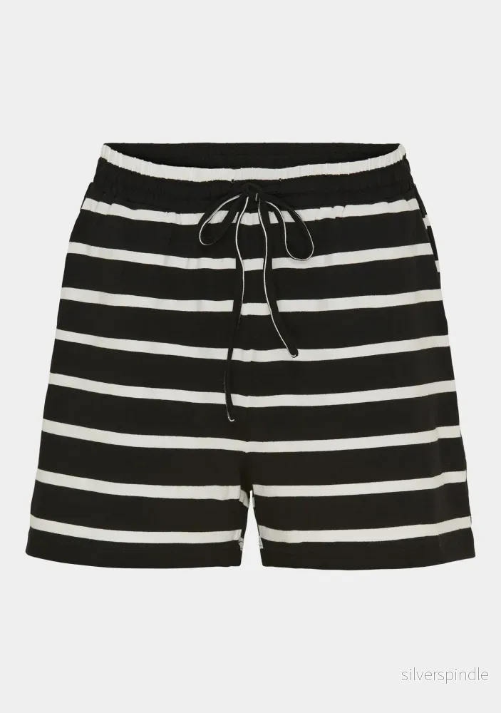 Hanna Shorts - Black w/Broken White