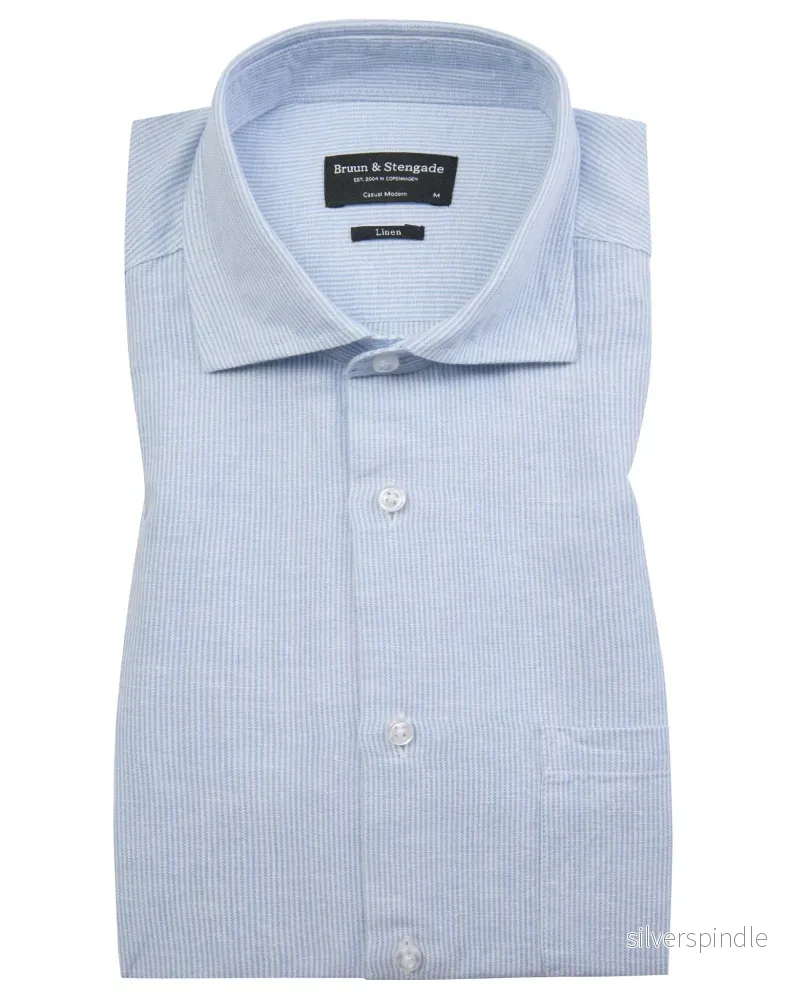 BS Fernando Casual Modern Fit Skjorta – Light Blue/White BS Fernando Casual Modern Fit Skjorta – Light Blue/White