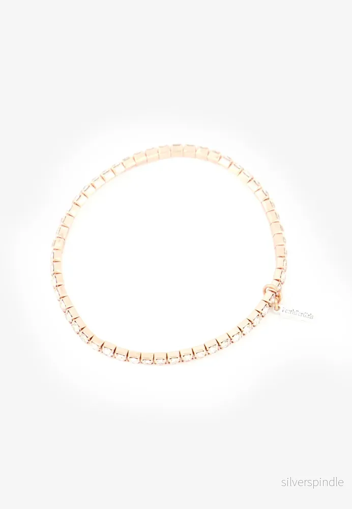 KEDJA MED STRASS ACCESSOARER / ARMBAND - Roseguld - Bild 2