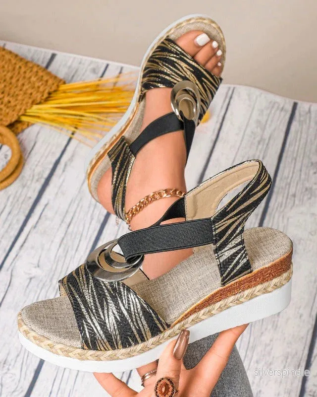 Sofia | Eleganta Lätta Sommar Sandaler Dam med Kilklack - Bild 3