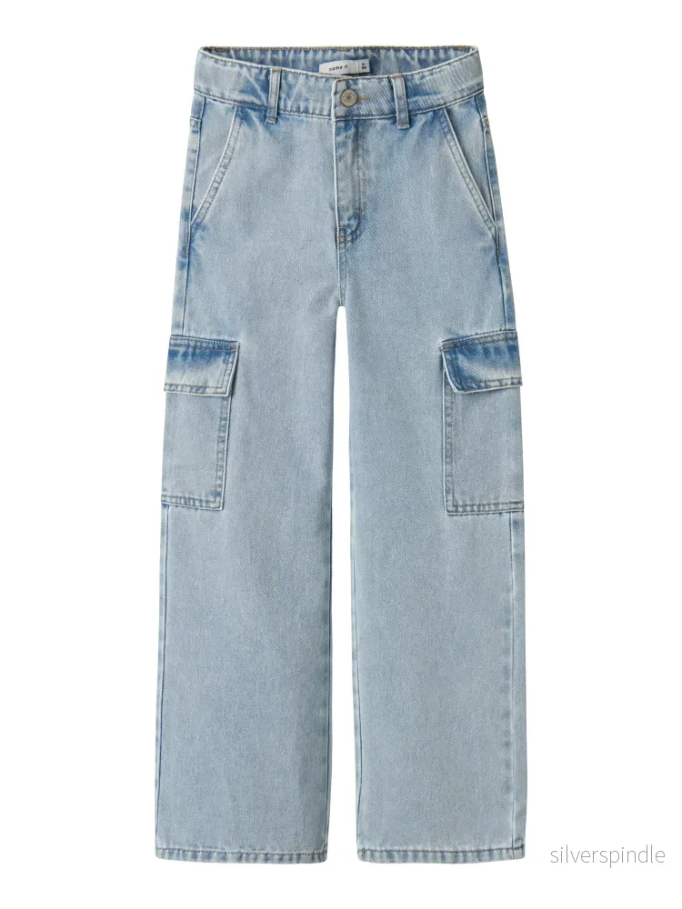 Ljusblå Cargo Jeans Ljusblå Cargo Jeans