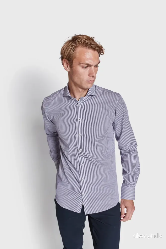 BS Serdar Slim Fit Skjorta - Lila - Bild 3