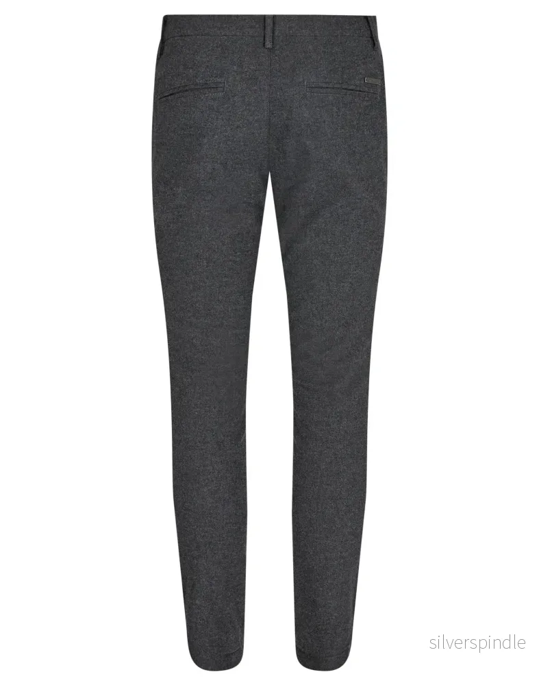 BS Osvald Slim Fit Chinos - Dark Grey - Bild 2