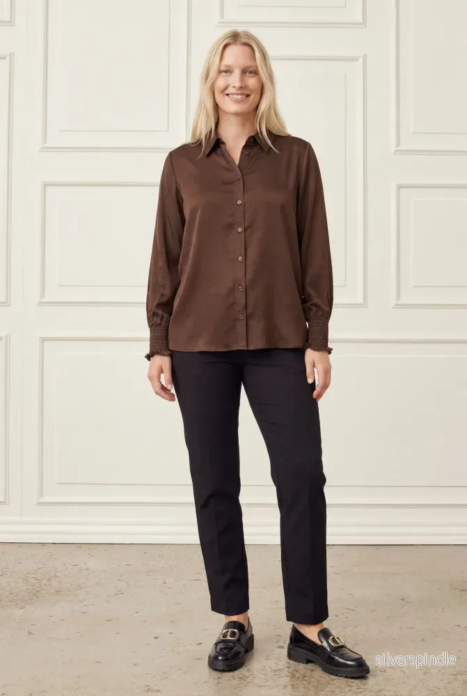 Nanina Smock Shirt - Dark brown - Bild 2