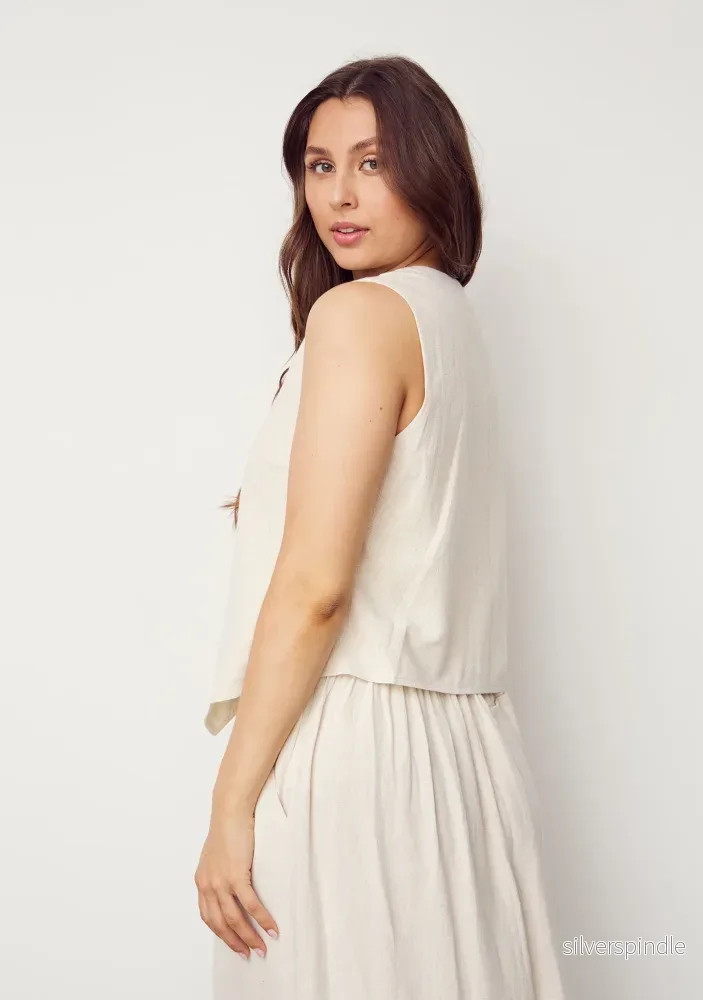 Pearl Waistcoat - Sand - Bild 3