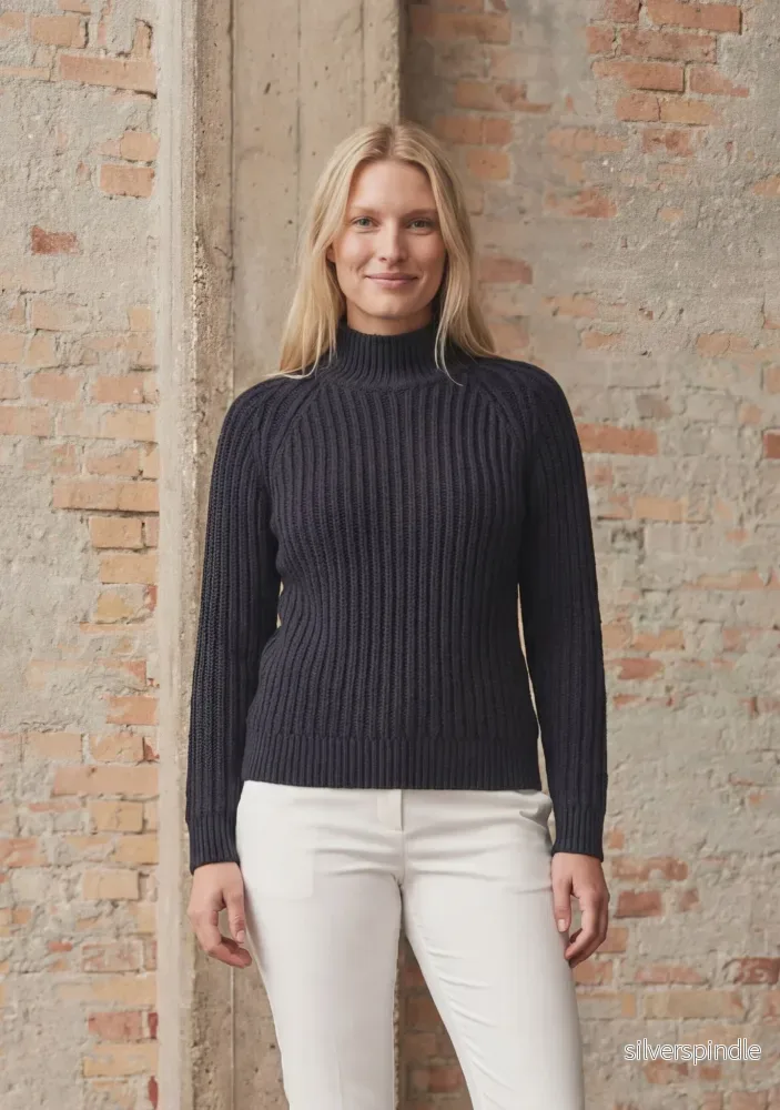 Gwen Highneck Pullover – Navy Gwen Highneck Pullover – Navy