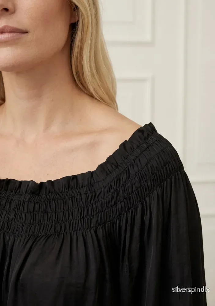Ane Stretch Blouse - Black - Bild 3
