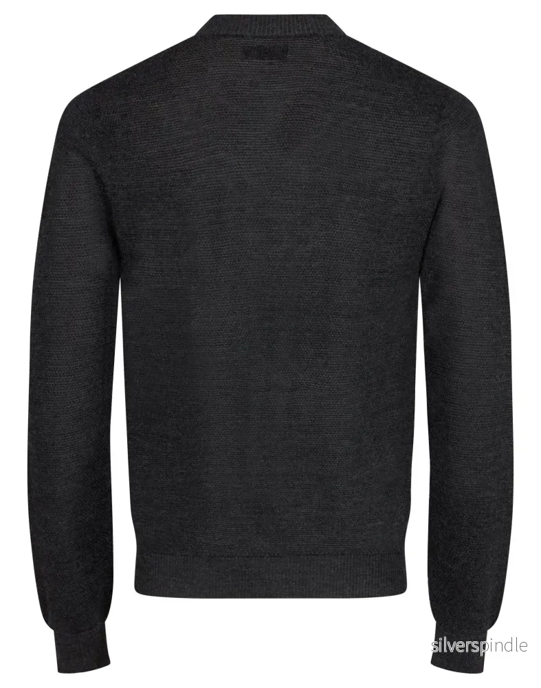 BS Dimitrov Regular Fit Stickad tröja - Charcoal - Bild 2