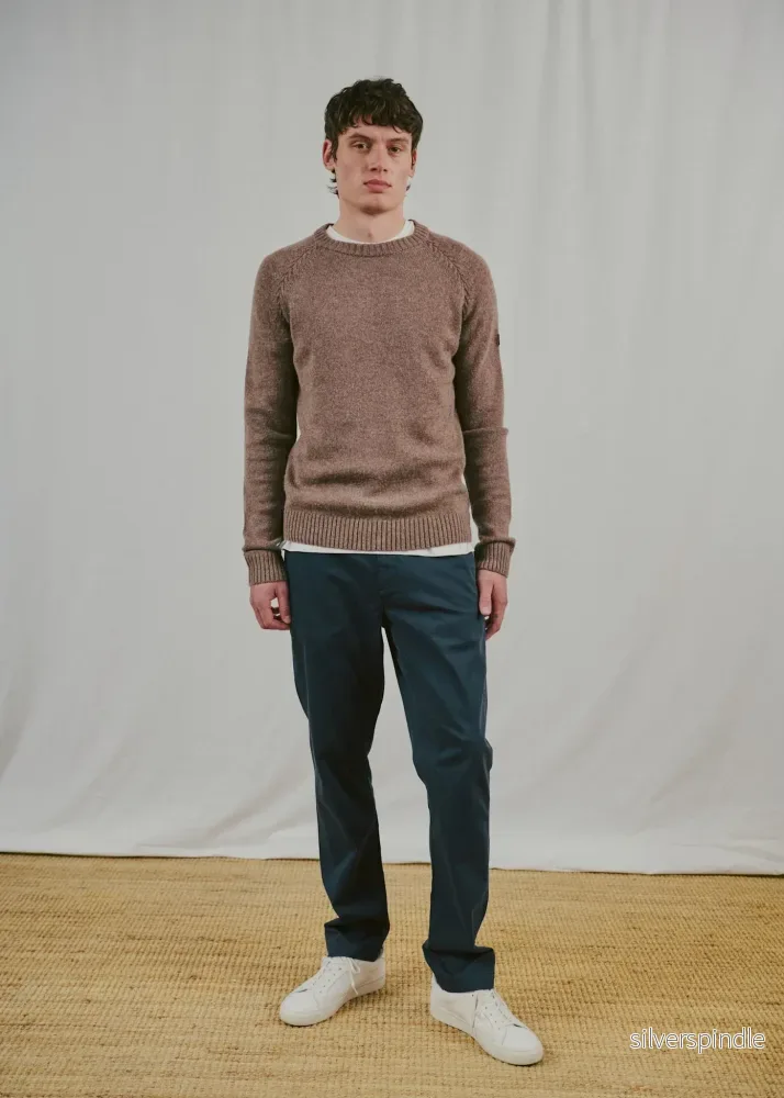 BS Punta Regular Fit Stickat - Mink