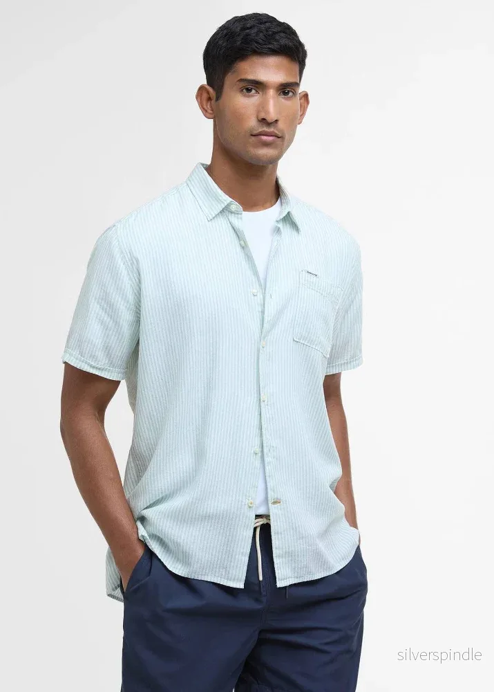 Barbour DeerPark Striped Summer Fit shirt Pale App