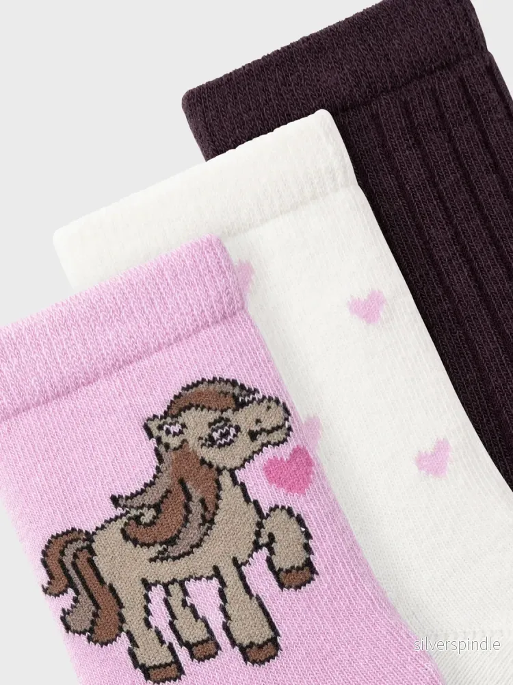 3-Pack Strumpor Häst Hjärtan - Bild 2