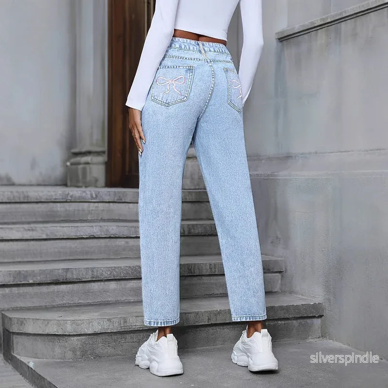 Olivia | Hög Midja Rippade Jeans med Lös Passform - Bild 2