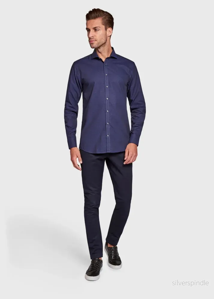 BS Owen Slim Fit Skjorta - Navy - Bild 3